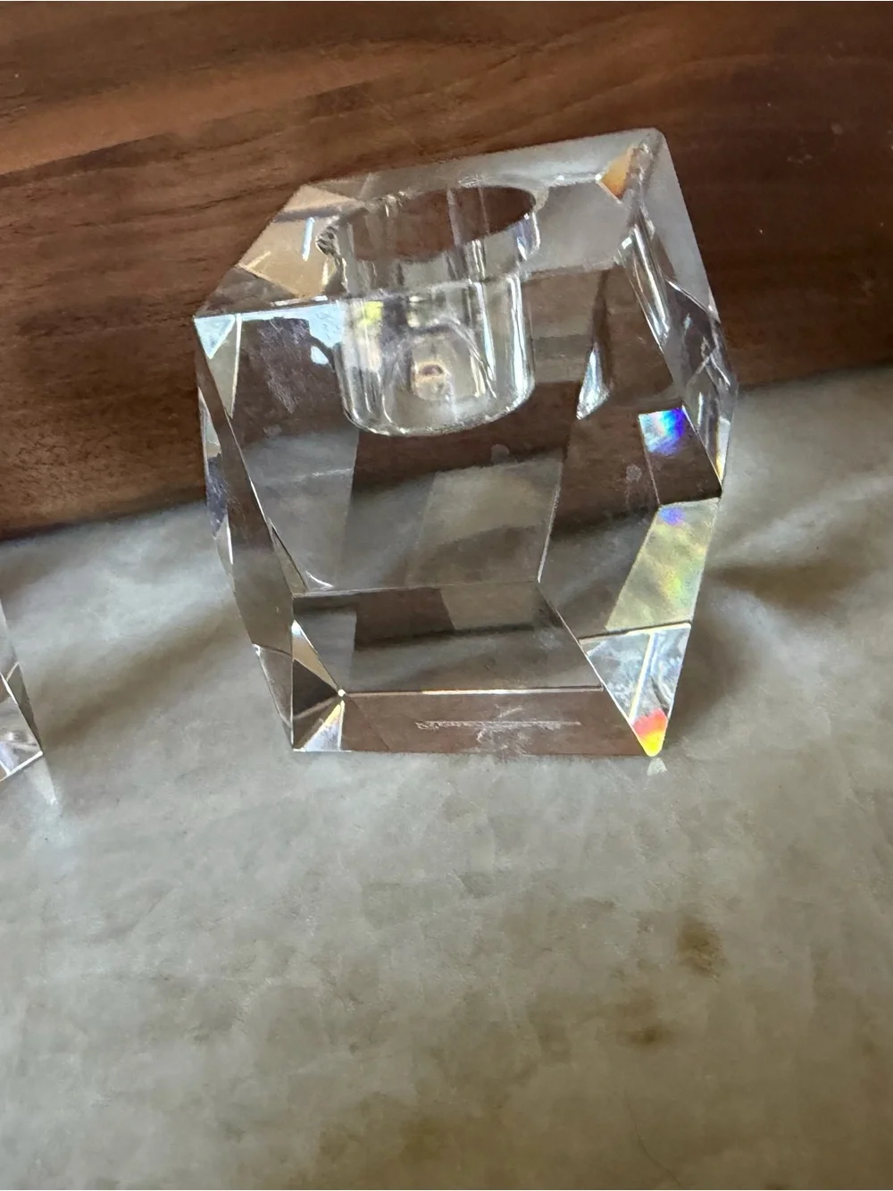 Rosenthal crystal candlestick holders -2